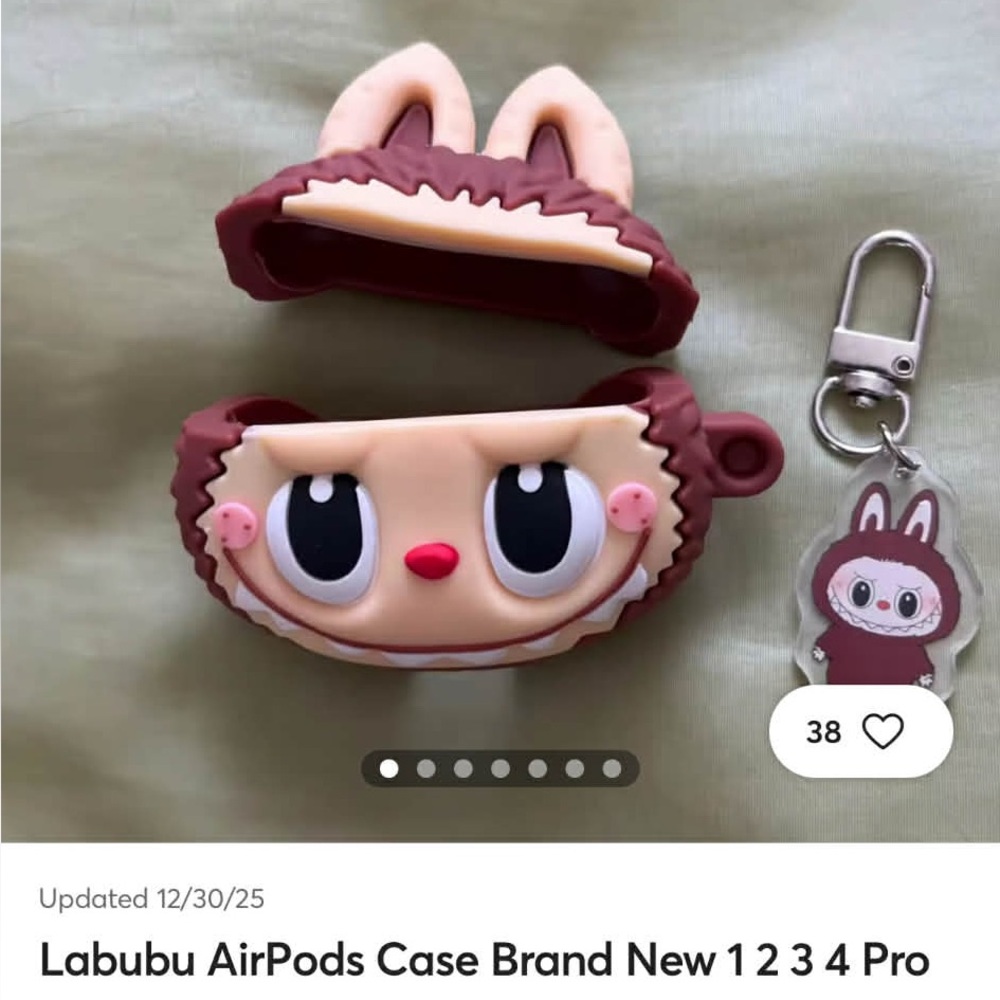 Labubu AirPods pro Case - Brown NWOT